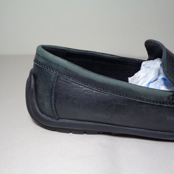 Ecco Size 10 to 10.5 Eur 44 HOLTON Black Leather Loafers Men\'s Shoes main image 6